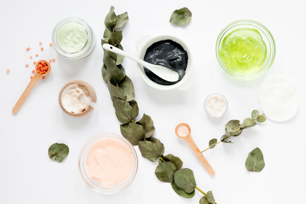 Flat Lay of Natural Skincare Products AGC